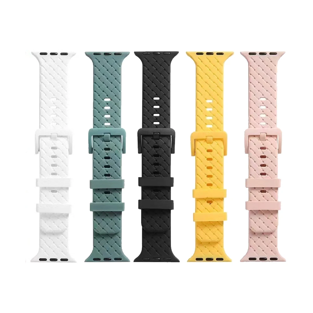 Silicone Strap For Apple Watch band 45 mm 40mm 44mm Women SportRubber Bracelet 41mm 38mm iWatch Series 8 7 6 SE 5 4 3 Ultra 49mm