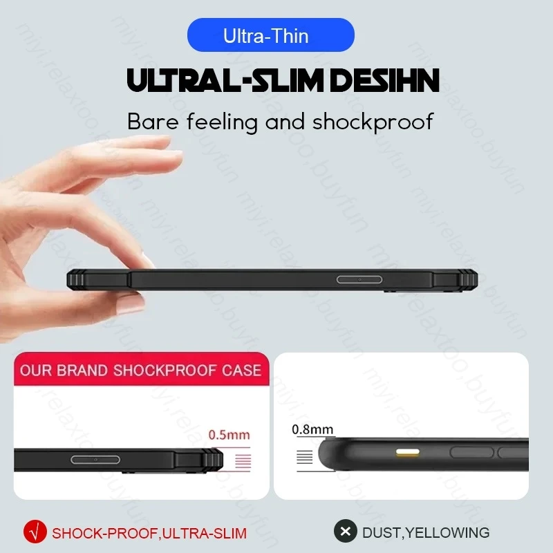 Для Realme GT 6T 5G чехол прозрачный акриловый бронированный противоударный чехол Realme GT6T Realmi GT6T GT 6 T GT6 T 5G защита камеры Fundas