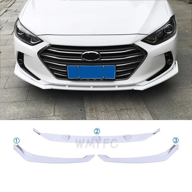 

Передний бампер, нижняя крышка спойлера для Hyundai Elantra Sedan, 4-дверный 2016-2018, передняя губа, сплиттер, автомобильные внешние аксессуары