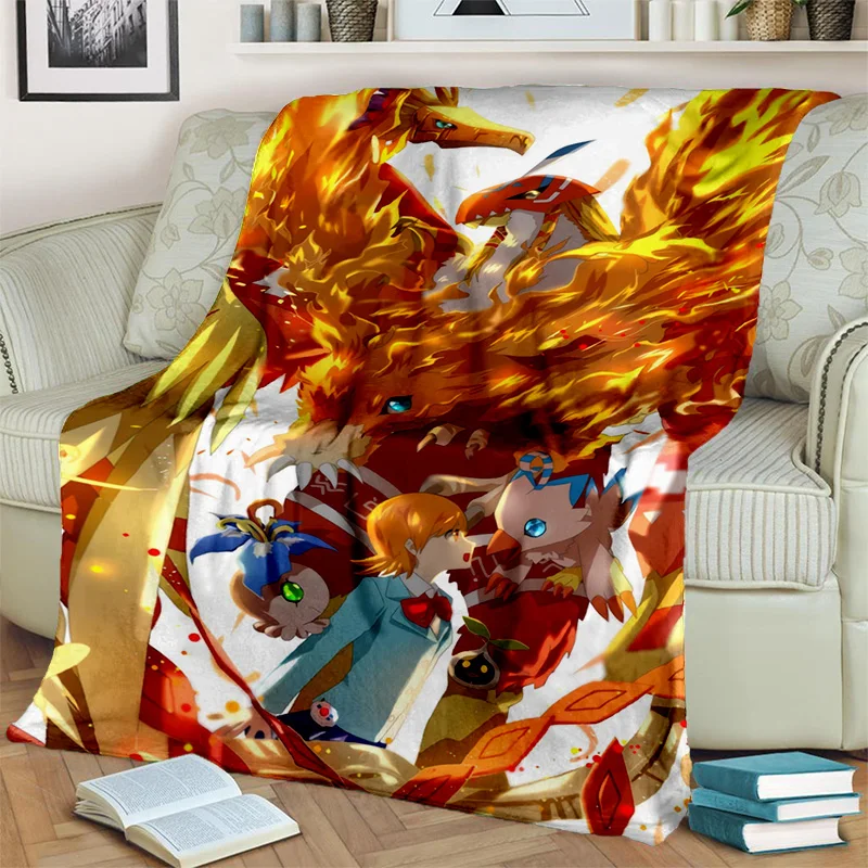 3D одеяло Digimon Приключения монстр мультфильм мягкое для дома спальни кровати