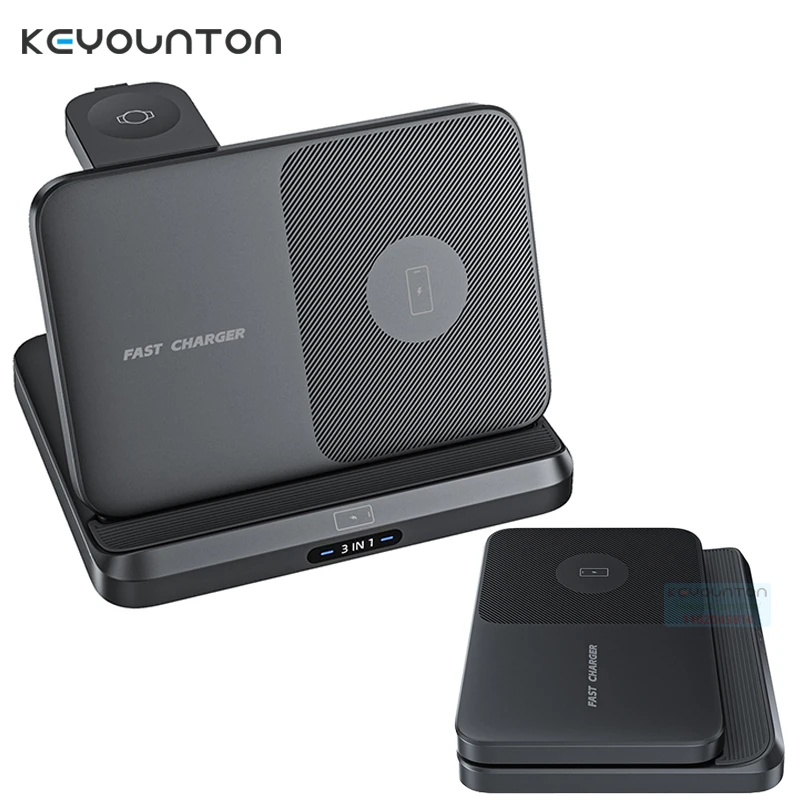 Беспроводное зарядное устройство 3 в 1 складная подставка для Samsung Z Fold S23 Ultra Note 20