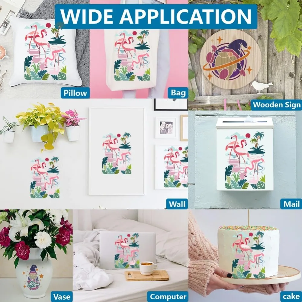 Трафарет с фламинго 11 7 × 8 3 дюйма большие трафареты тропическими джунглями и