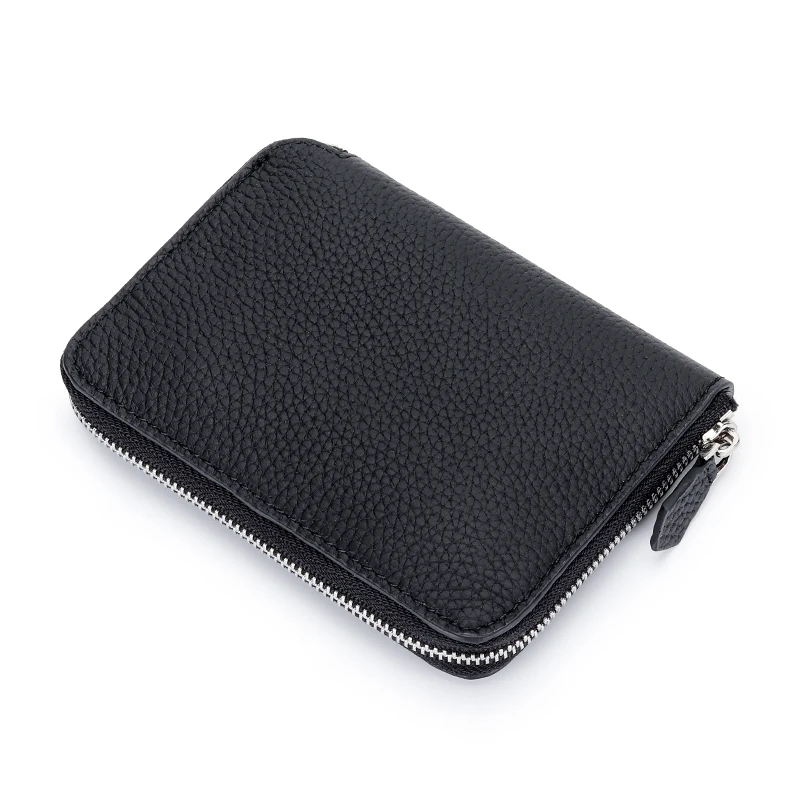 Genuine Leather Short Wallet Unisex Card Holders Luxury Design Women Fashion Small Purse Famous minimalist Men Slim Money Bag