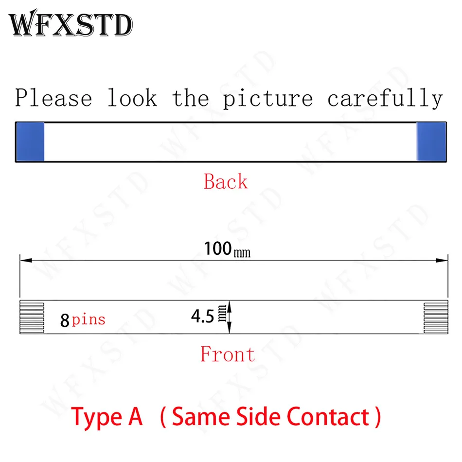 

Гибкий кабель WFXSTD 8 контактов 4,5 мм 100 мм