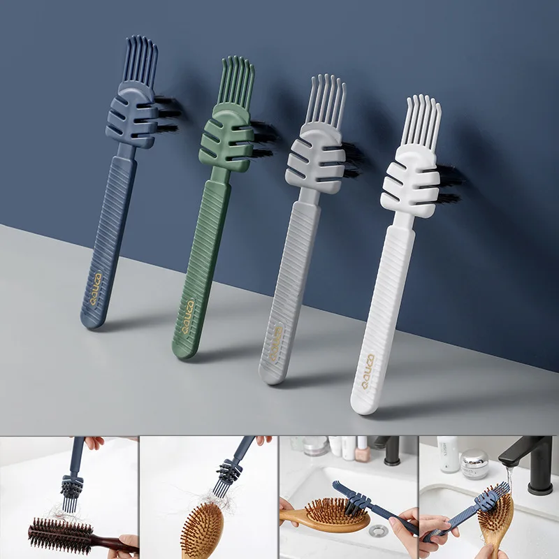 

Creative 2in1 Cleaning Tool 2023 Wholesale Embedded Tool Hair Brush New Mini Hair Dirt Remover Comb Cleaning Brush Hot