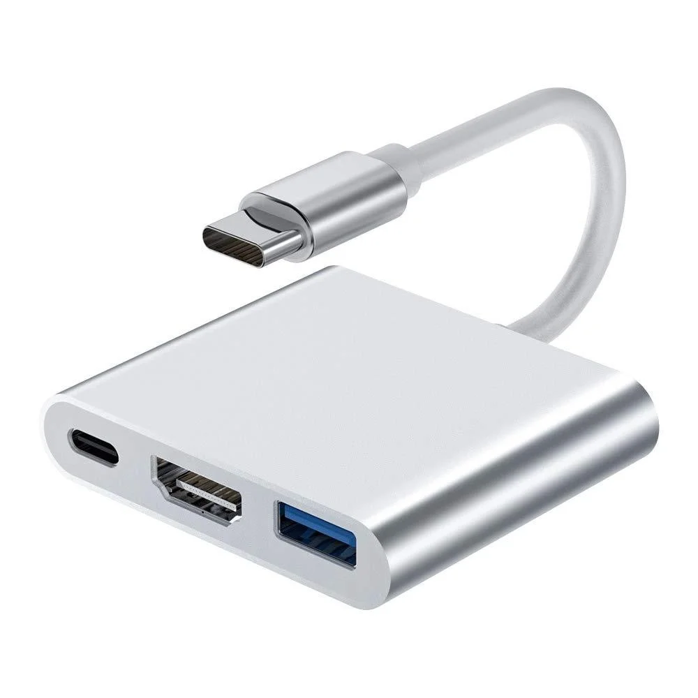 

USB-C 3 in 1 Type-c to HDMI-compatible USB 3.0 Docking Station PD Switch Charging 4K Adapter Splitter For Laptop MacBook USB Hub