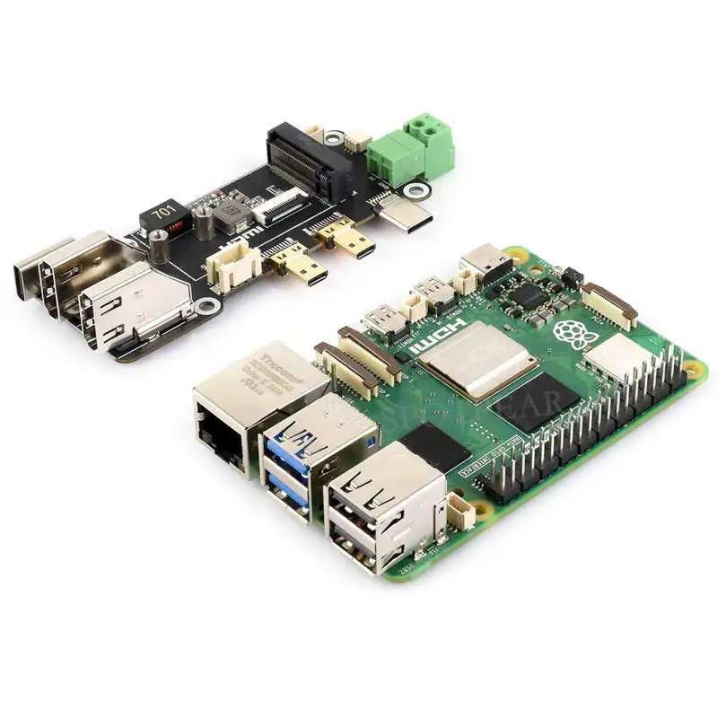 Многофункциональная плата адаптера Raspberry Pi 5 PCIe — M.2, поддерживает двойной выход 4K HDMI, адаптер разъема Pi5 (C) (art.: 3920d36618e4e) - 3920d36618e4e