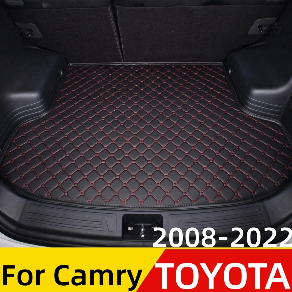 

Коврик для багажника автомобиля для Toyota Camry 2008 2009-2022, плоский боковой водонепроницаемый задний грузовой коврик, коврик, автомобильные аксес...