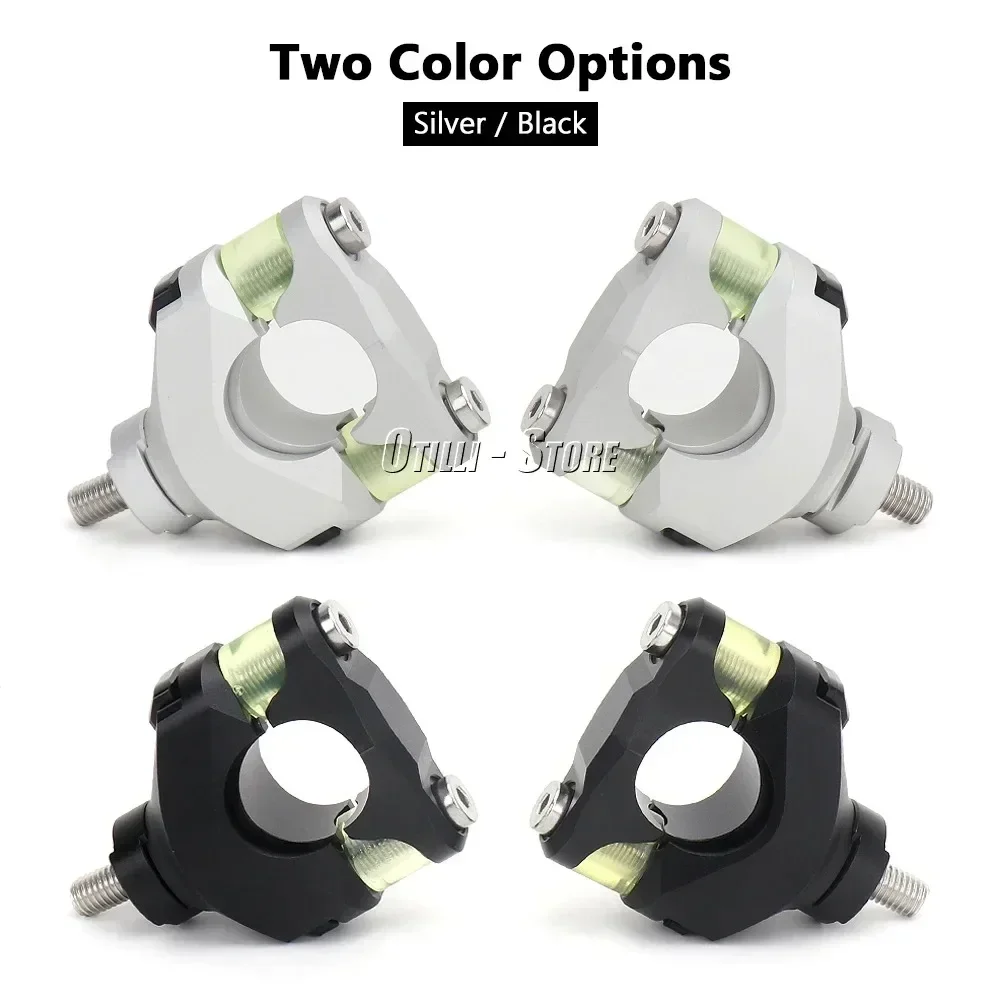Новый комплект зажимов для подъема руля 28 мм черный серебристый цвет мотоцикла