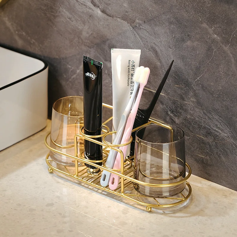 Светильник Кая Роскошная железная стойка для хранения в ванной комнате чашка