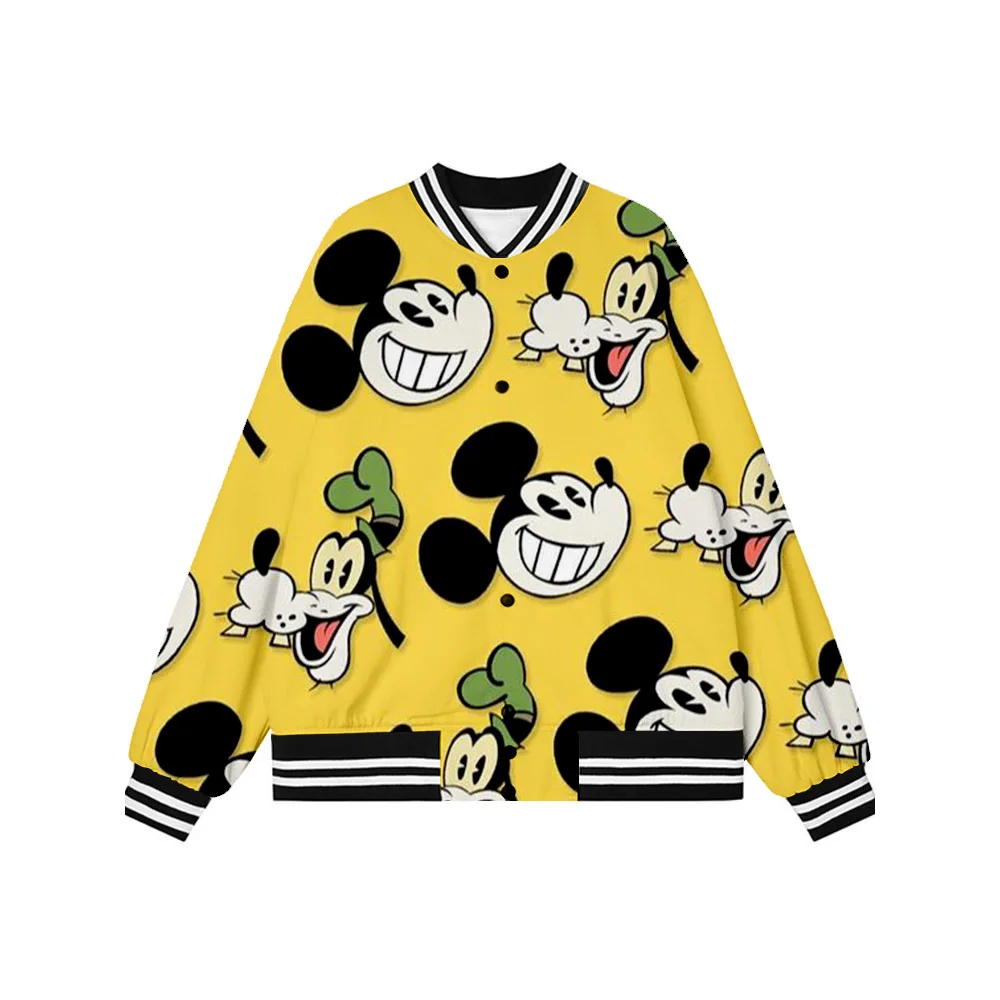 

Y2K retro American racing suit women's uniform baseball spring new loose pilot jacket Disney Mickey wild motorcycle jacket tide