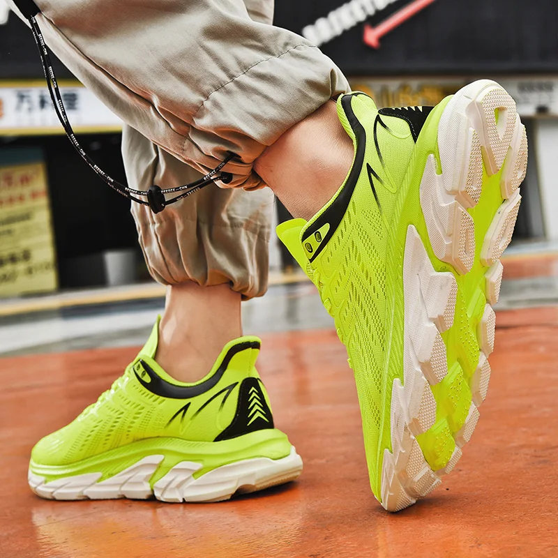 Men's Sneakers Mens Running Shoes Platform Mesh Breathable Sports Shoes Antiskiding Male Sneakers Zapatos Deportivos