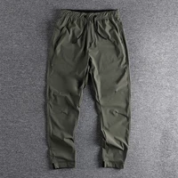 quick drying elastic fabric three dimensional cutting casual pants mens splicing trend youth slim fit loose sports pants