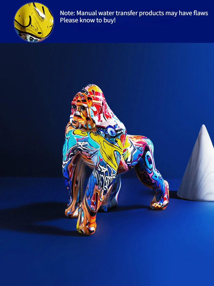 

Креативное красочное украшение gorilla, креативное украшение для дома, крыльца, винное украшение