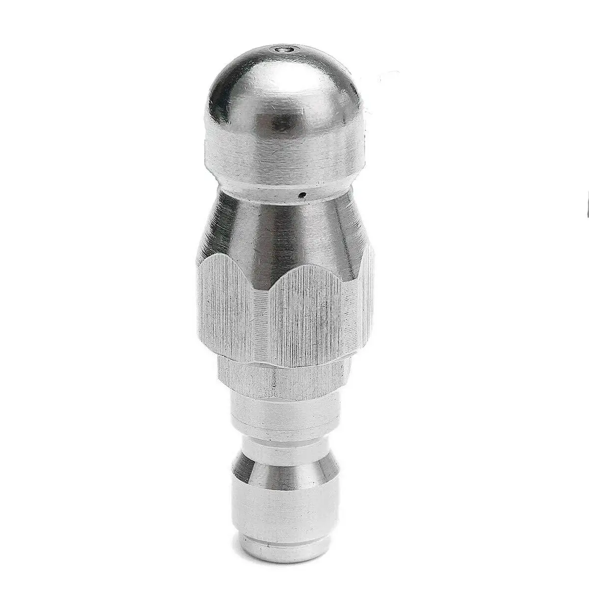 

Garden Pressure Washer Sewer Jetter Nozzle 1/4 Quick Connector 1 Front 6 Rear Stainless Steel Cleaning Nozzle Accessories