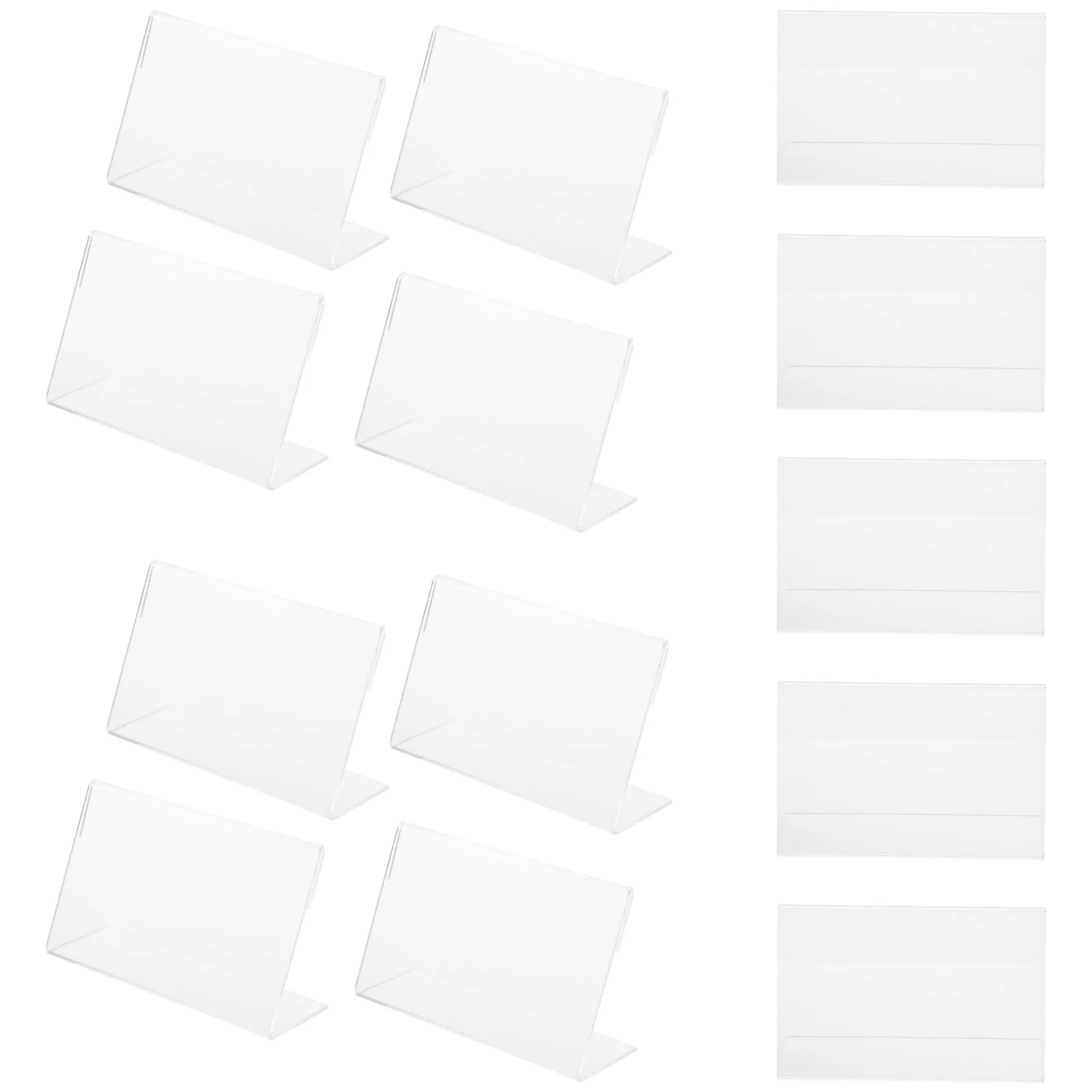 

20Pcs Sign Label Holder- Shape Price Stands Price Label Stand Clear Display Stand Price Labels Holder