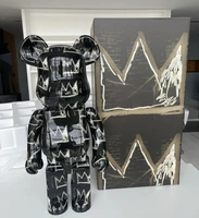 28cm berbricklys 400 bearbrick toy take box jean michel basquiat brand new pvc action figure collectible art toy gifts