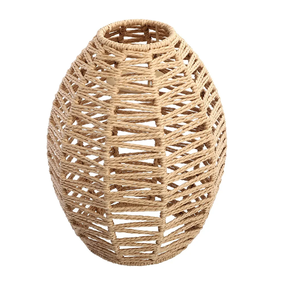 

Light Lamp Cover Shade Ceiling Lampshade Pendant Rattan Chandelier Woven Hanging Cage Hallway Fixtures Rustic Farmhouse Guard
