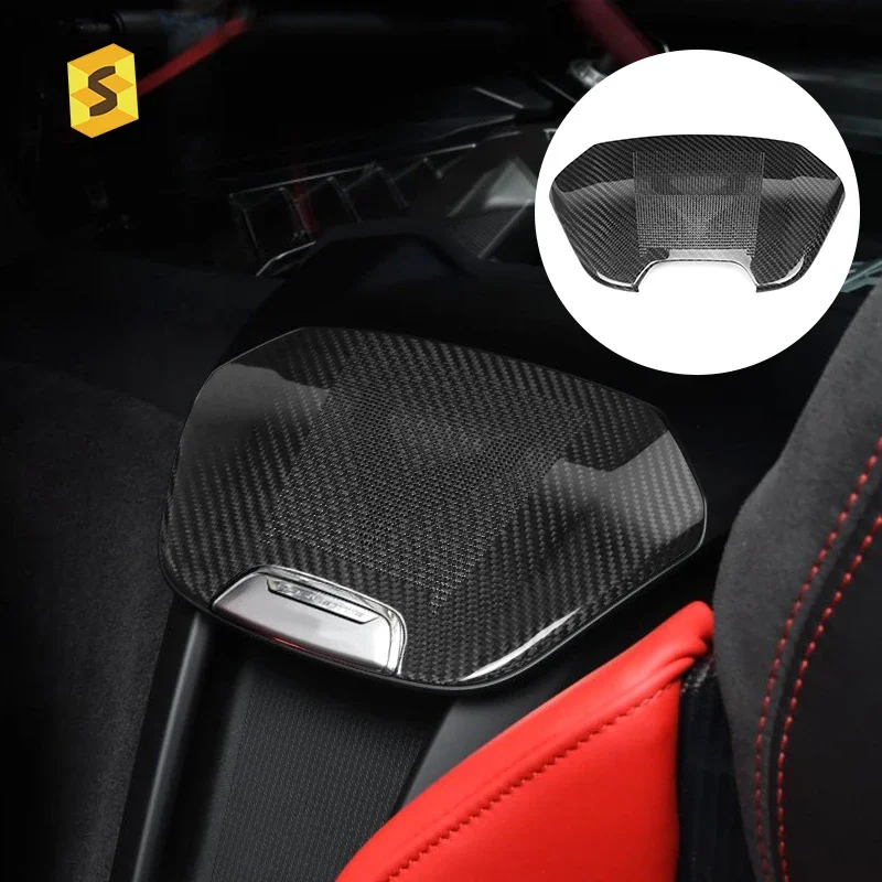 Углеродный чехол для динамика Shasha аксессуары салона автомобиля настоящее