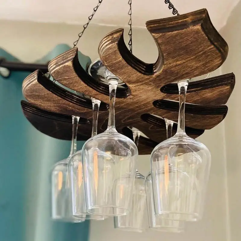 

Wine Glass Rack Wall-mounted Multi-function Wine Glass Hanging Rack Family Kitchen Accessories For Cupboard Living Room Bar