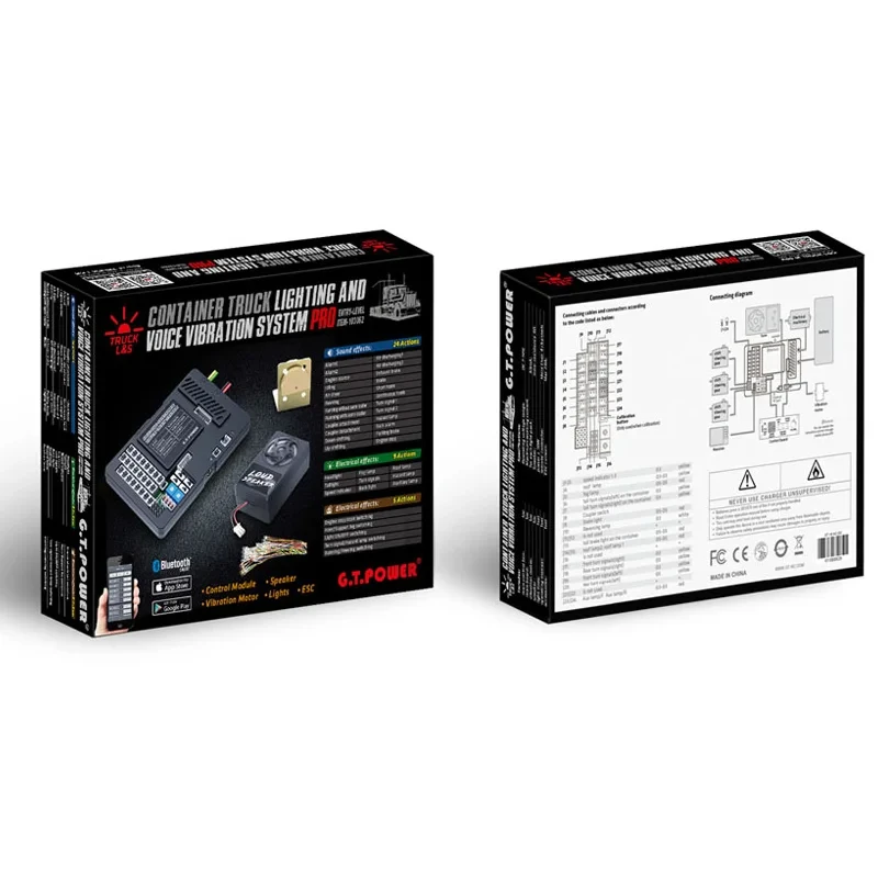 Система освещения и голосовой вибрации G.T.POWER контейнеровочного грузовика Pro для