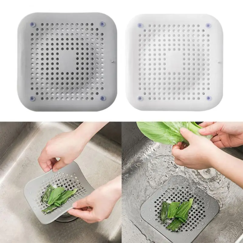 

1pcs Hair Sink Filter Silicone Anti-blocking Bathtub Stopper Bathroom Floor Drain Shower Sink Kitchen Household Strainer Tools