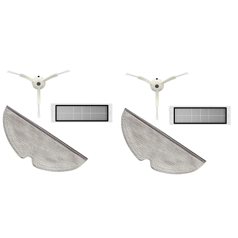 

Детали для робота-пылесоса Xiaomi Roborock S5 Max S6 Maxv S50 S51, фильтр НЕРА, боковая щетка, Швабра, тряпка, 2 комплекта