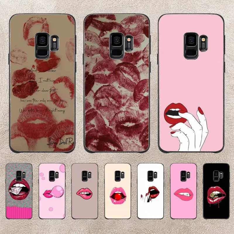 

Sexy Girl Red Lips Phone Case For Samsung Galaxy Plus S9 S20Plus S20ULTRA S10lite S225G S10 Note20ultra Case