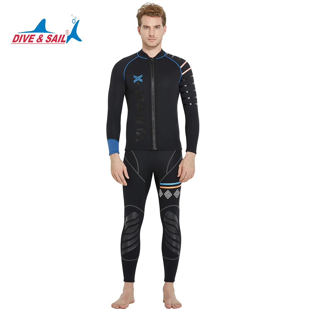 

Wetsuit men's Dive&Sail 3mm diving jackets pants long sleeve diving suit Scuba Jump Surfing Snorkeling Wetsuits