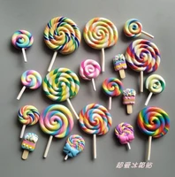 cute soft pottery lollipop creative magnetic fastener refrigerator magnets blackboard message stickers home decorations