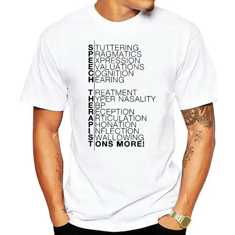 

SLP рубашка-язык речи патология-платье речевого терапевта женская футболка