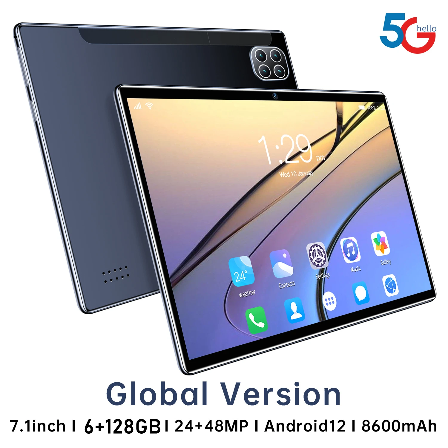 

Hot Sale Android 12 Tablet 8 Inch PC H960 24+48MP Pad 6GB 128GB Google Play Deca Core 8600mAh WIFI Global Version Tablets Laptop