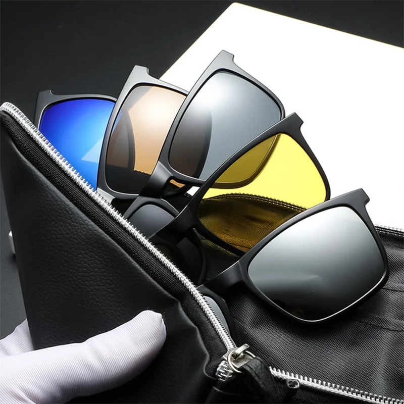 2508 магнитные велосипедные очки с 5 солнцезащитными очками Clipe противоскользящие