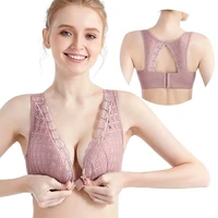 sexy lace push up bra woman front closure vesttop bras for women bralette wireless brassiere breast lingerie underwear