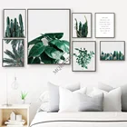 Кактус, цветок, наконечник эвкалипта, цитата, искусство, холст, живопись, скандинавские постеры и принты, настенные картины для украшения гостиной