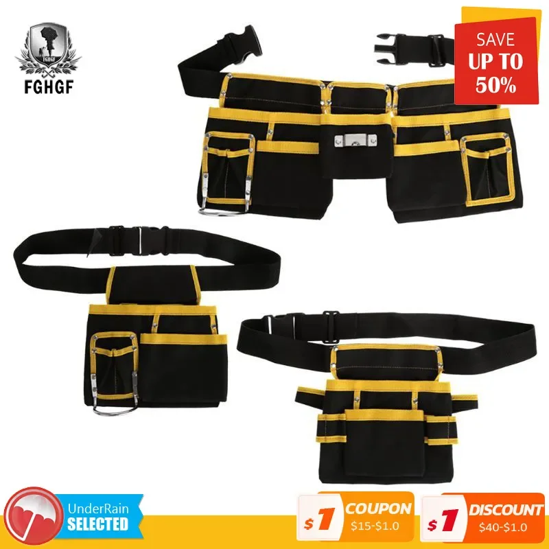 

NEW Multi-functional Oxford cloth wear resistantElectrician Tools Bag Waist Pouch Belt Storage Holder Organizer free ship