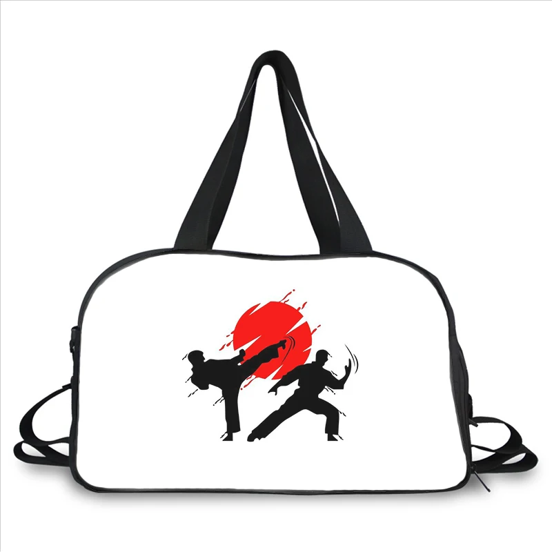 Kungfu Taekwondo  3D printing fashion trend portable large capacity multi function messenger bag travel bag