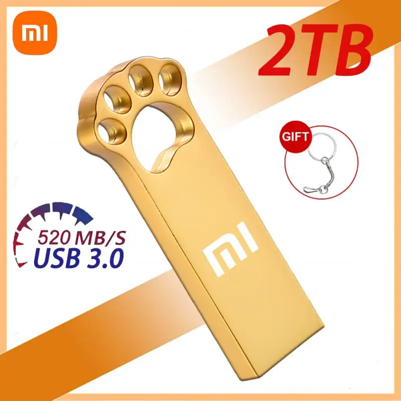 Оригинальный Xiaomi 2TB USB Flash 3.0 Drive Metal Real Capacity 1TB 512GB Memory Stick