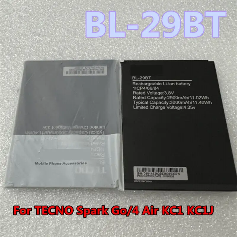 Новинка 100%, оригинальная фонарь TECNO Spark Go/4 Air KC1 KC1J, аккумулятор 3000 мАч