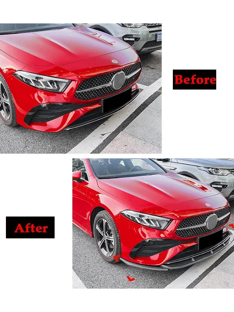 Чехол для Mercedes Benz A Class V177 W177 Canard передний бампер спойлер губ A35 A180 A200 A220 A250 AMG 2019-2024