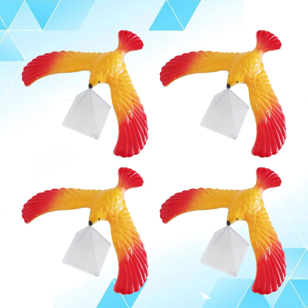 

4 PCS Developmental Toys Large Balancing Bird Brain Balance Eagle Childrens Center Gravity Physics Finger Model Puzzle