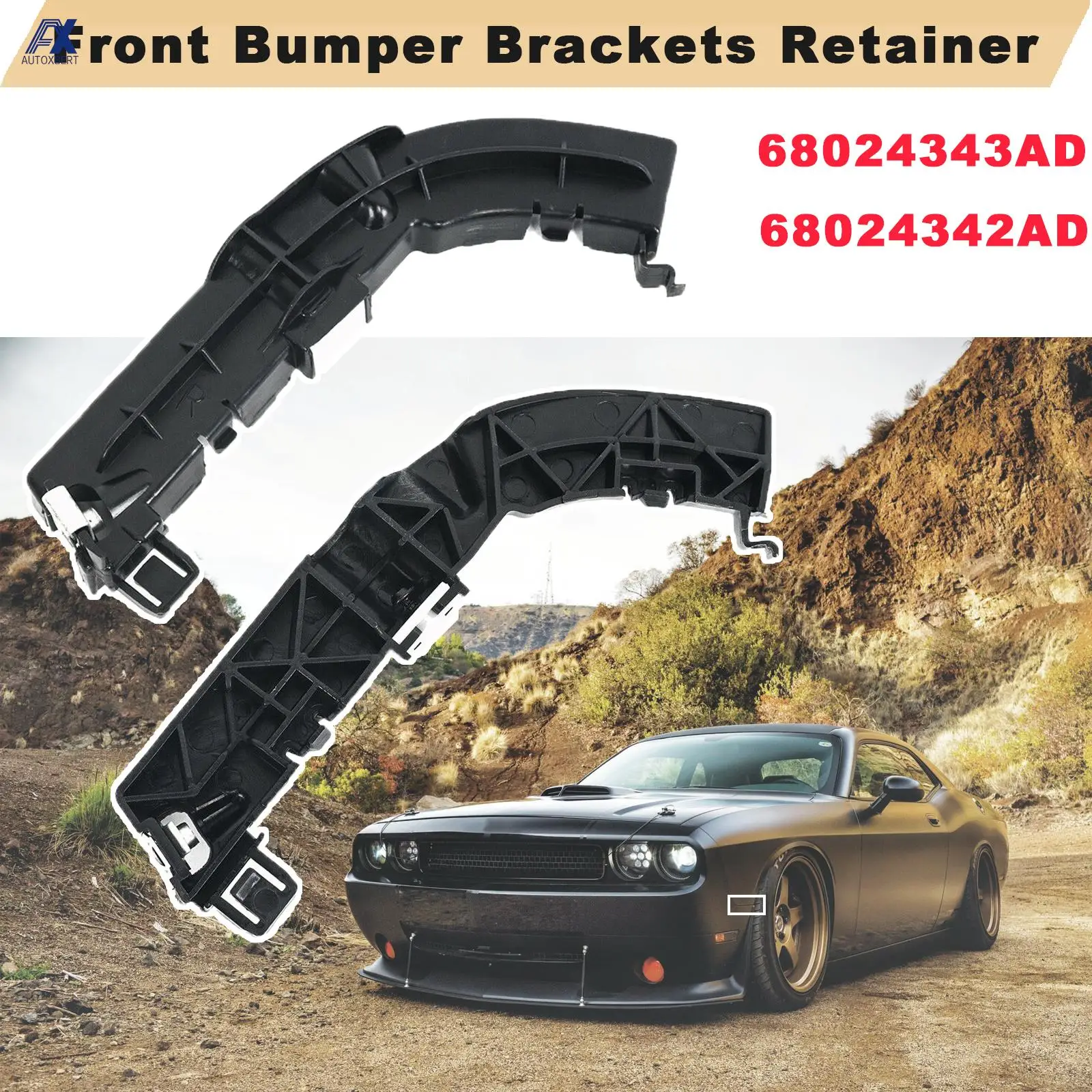 

Кронштейн левого и правого переднего бампера для DODGE CHALLENGER 2021 2020 68024343AD