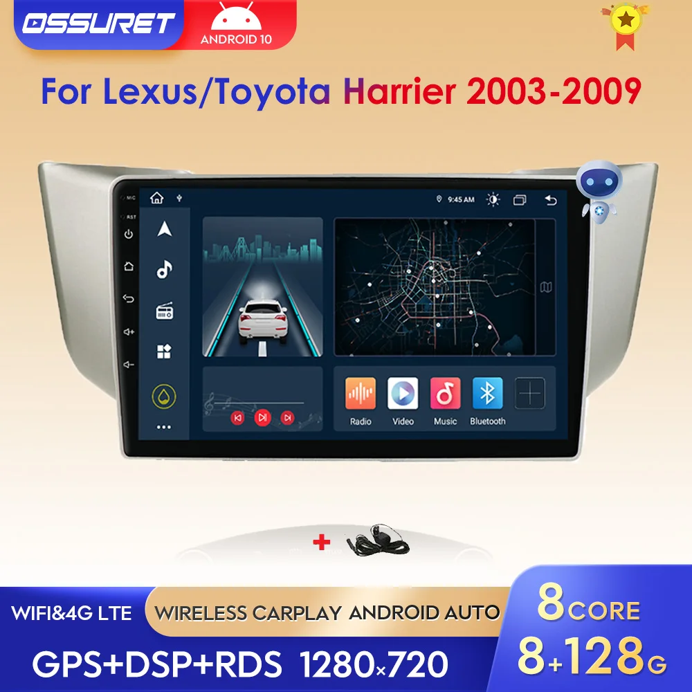 

Автомагнитола 2DIN, Android 10, для Lexus RX300, RX330, RX400H, Toyota Harrier