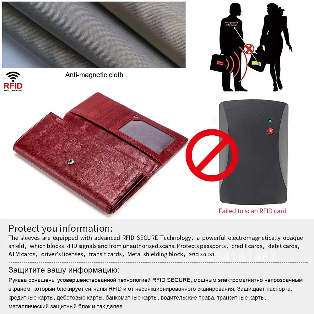 GZCZ натуральная кожа File Master женский RFID-кошелек-клатч-органайзер с карманом для