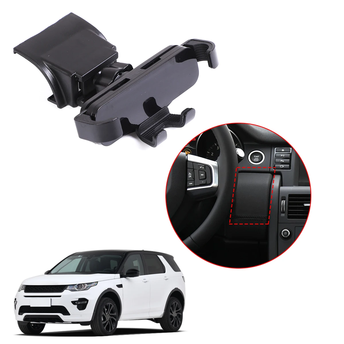 

For Land Rover Discovery Sport 2016-2019 ABS Car Center Phone Holder GPS Navigation Bracket Interior Modification Accessories