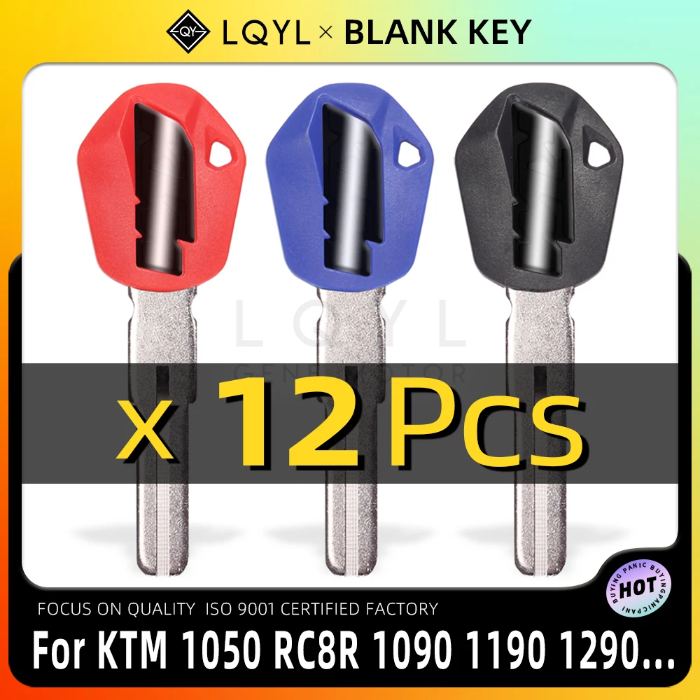 

12Pcs New Blank Key Motorcycle Replace Uncut Keys For KTM 1050 RC8R 1190 RC8 R 1290 SUPER DUKE ADV Adventure Embry Uncut Blade