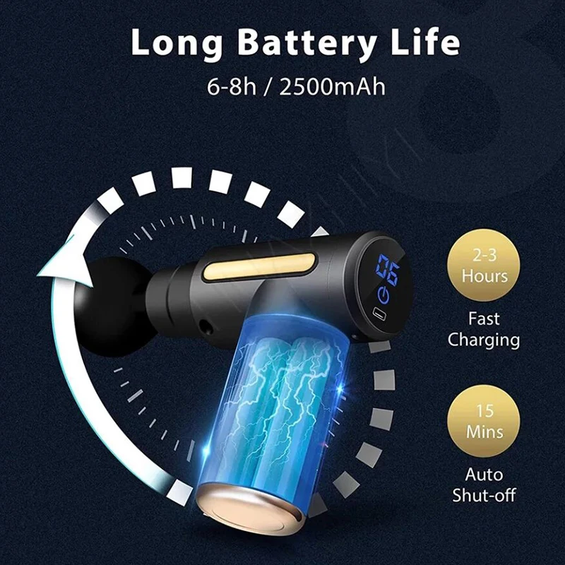 Электрический массажный пистолет для глубоких мышечных тканей устройство