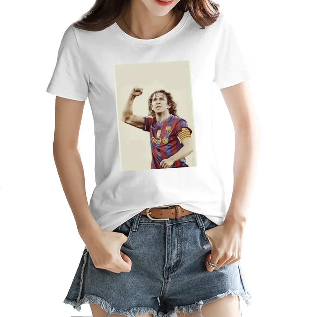 

T-shirts Spain 5 Puyols and Carless Soccer Football Player Unique leisure Movement Championship High grade Eur Size