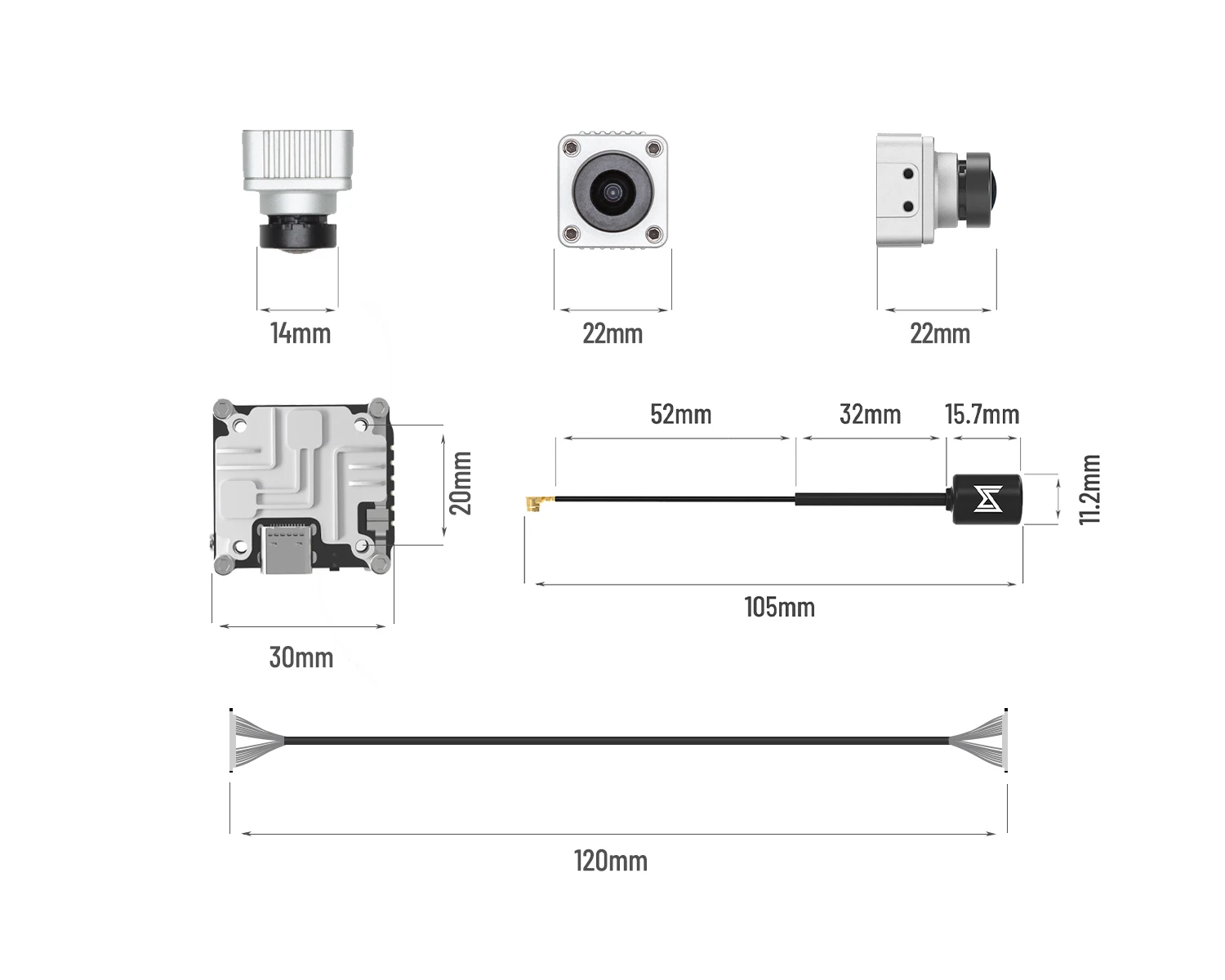 Фото Коаксиальный кабель Walksnail / Caddx VTX IPEX-SMA для комплектов HD VTX Vista и Avatar, аксессуары для FPV-дронов №5