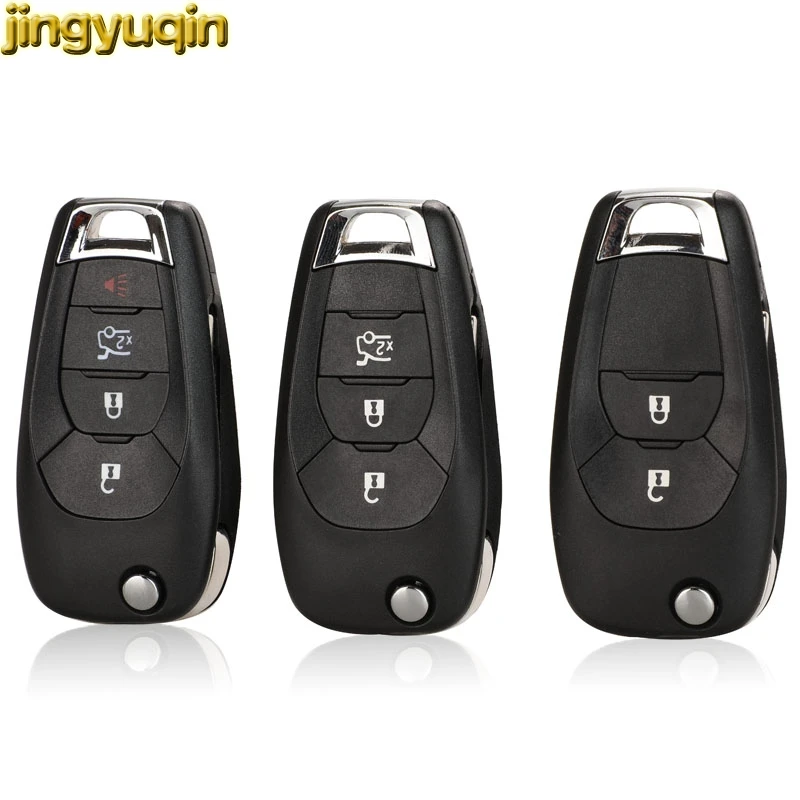 

Jingyuqing 5 шт. модифицированный Чехол для автомобильного ключа с дистанционным управлением для Chevrolet Cruze Aveo 2014-2018 2/3/4 кнопки
